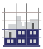 Construções residenciais e comerciais